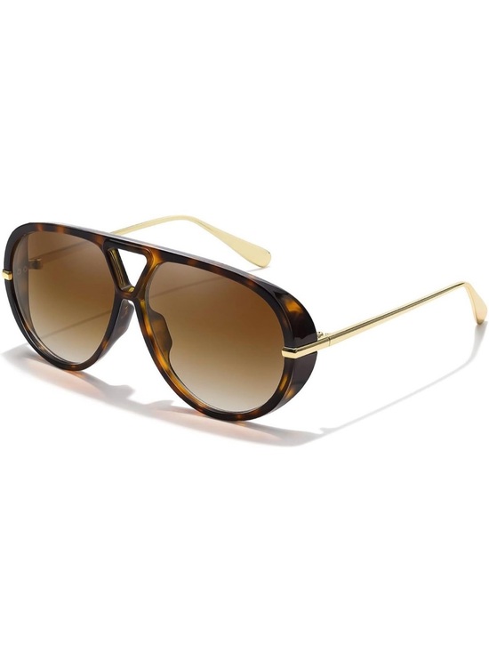 TJUTR Accessories - TJUTR Oversized Aviator Sunglasses with Gold Arms - Unisex